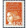 Timbre Yvert France No 3094 Type II Marianne de Luquet 4.20fr orange foncé