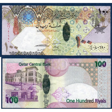 Qatar Pick N°24, Billet de banque de 100 Riyals 2007