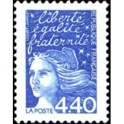 Timbre Yvert France No 3095 Type Marianne de Luquet 4.40fr bleu