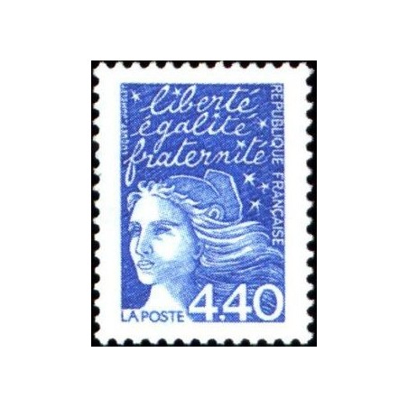 Timbre Yvert France No 3095 Type Marianne de Luquet 4.40fr bleu