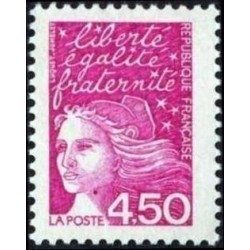 Timbre Yvert France No 3096 Type Marianne de Luquet 4.50fr rose