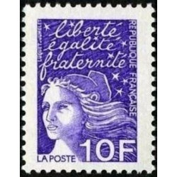 Timbre Yvert France No 3099 Type Marianne de Luquet 10fr violet