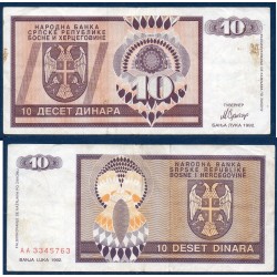 Croatie (serbie) Pick N°R1a, TTB Billet de banque de 10 dinara 1992