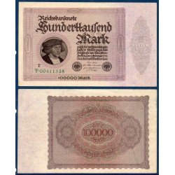 Allemagne Pick N°83c, Billet de banque de 100000 Mark 1923