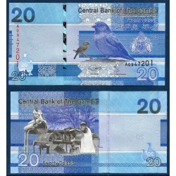 Gambie Pick N°39, Billet de banque de 20 Dalasis 2019
