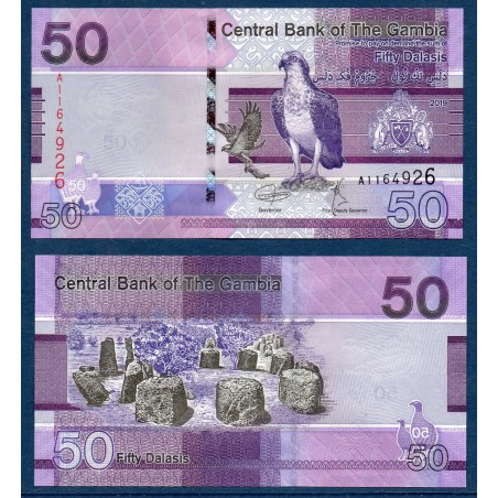 Gambie Pick N°40, Billet de banque de 50 Dalasis 2019