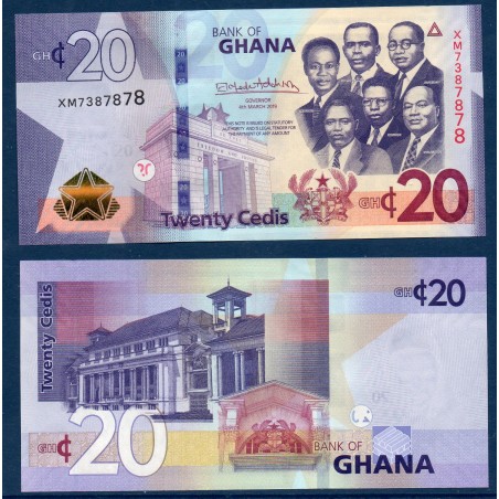 Ghana Pick N°48, Billet de banque de 20 Cedis 2019