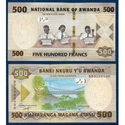 Rwanda Pick N°New500, Neuf Billet de banque de 500 Francs 2019