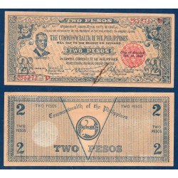 Philippines Pick N°S647A, Billet de banque de 2 Pesos 1942