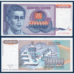 Yougoslavie Pick N°119, Neuf Billet de banque de 500000 Dinara 1993
