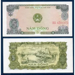 Viet-Nam Nord Pick N°81b, Billet de banque de 5 dong 1976