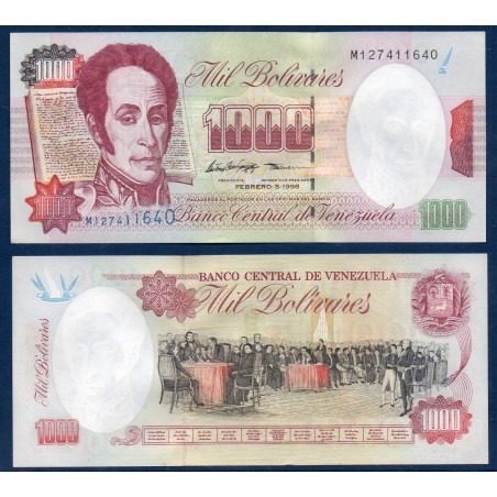 Venezuela Pick N°76c, Billet de banque de 1000 Bolivares 1994-1998