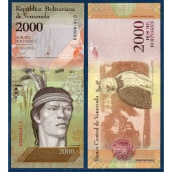 Venezuela Pick N°96b, Billet de banque de 2000 Bolivares 2016