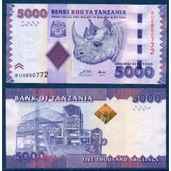 Tanzanie Pick N°43a, Billet de banque de 5000 shillings 2010