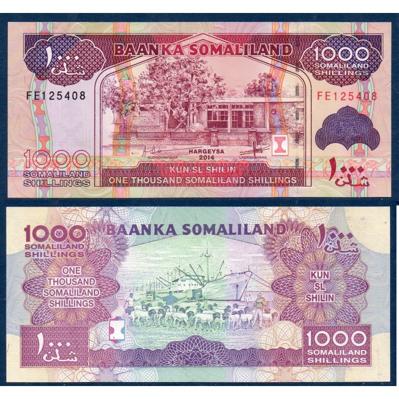 Somaliland Pick N°20b, Billet de banque de 1000 Shilings 2012
