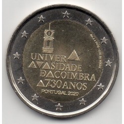 2 euros commémoratives Portugal 2020 Université de Coimbra pieces de monnaie €