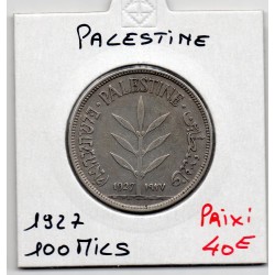 Palestine 100 Mils 1927 TTB+ , KM 7 pièce de monnaie