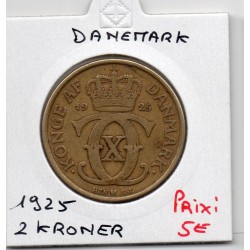 Danemark 2 kroner 1925 TTB+, KM 825 pièce de monnaie