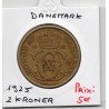 Danemark 2 kroner 1925 TTB+, KM 825 pièce de monnaie