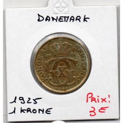 Danemark 1 krone 1925 TTB, KM 824 pièce de monnaie