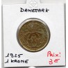 Danemark 1 krone 1925 TTB, KM 824 pièce de monnaie