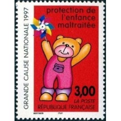 Timbre Yvert France No 3124 Protection de l'enfance maltraitée