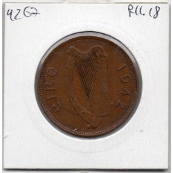 Irlande 1 penny 1942 TTB+, KM 11 pièce de monnaie