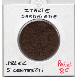 Italie Sardaigne 5 centesimi 1826 L TTB-, KM 127 pièce de monnaie