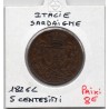 Italie Sardaigne 5 centesimi 1826 L TTB-, KM 127 pièce de monnaie