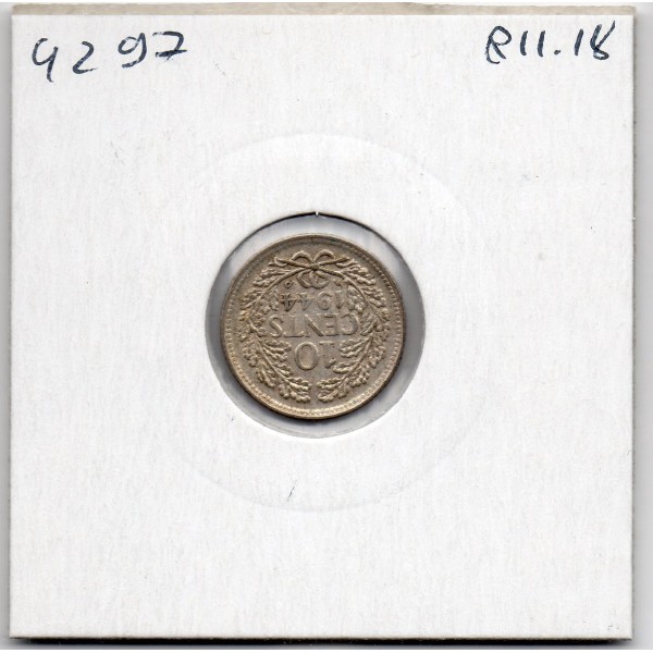 Pays Bas 10 cents 1944 P Sup, KM 163 pièce de monnaie