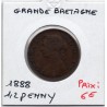 Grande Bretagne 1/2 Penny 1888 TTB-, KM 754 pièce de monnaie