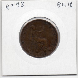 Grande Bretagne 1/2 Penny 1888 TTB-, KM 754 pièce de monnaie