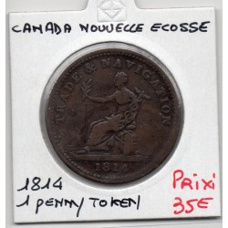 Nouvelle Ecosse jeton 1 penny 1814 TTB-, pièce de monnaie