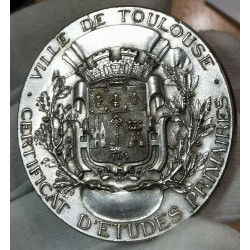 Medaille Certificat d'étude, ville de Toulouse, fin 19eme, Rivet