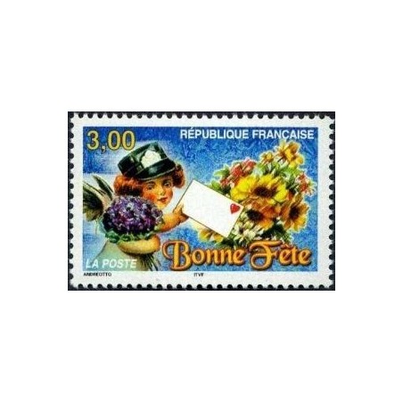 Timbre Yvert France No 3133 Bonnes fetes, timbre de souhaits