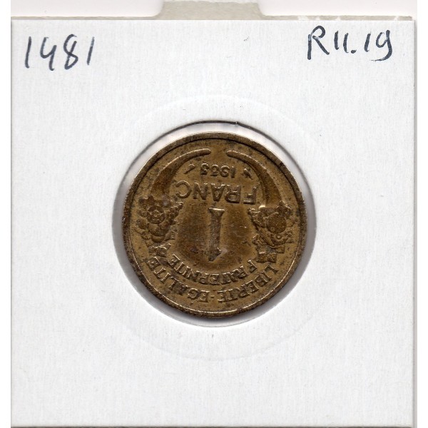 1 franc Morlon 1935 TB, France pièce de monnaie