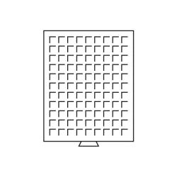 Médaillier 99 compartiments carrés jusqu'à 19 mm Ø
