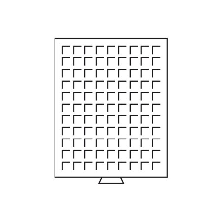 Médaillier 99 compartiments carrés jusqu'à 19 mm Ø