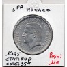 Monaco Louis II 5 francs 1945 Sup, Gad 135 pièce de monnaie