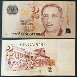Singapour Pick N°46b, Billet de banque de 2 Dollar 2005