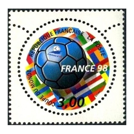 Timbre Yvert France No 3139 France 98 Coupe du monde de football de feuille