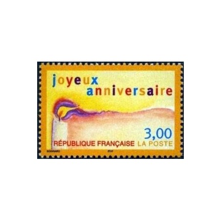 Timbre Yvert France No 3141 Timbre de souhaits, joyeux anniversaire