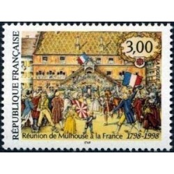 Timbre Yvert France No 3142 Rattachement de Mulhouse à la France