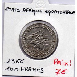 Afrique centrale etat equatoriale 100 francs 1966 Sup KM 5 pièce de monnaie