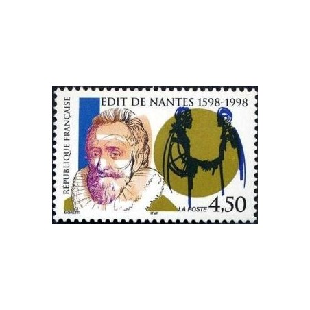 Timbre Yvert France No 3146 Henri IV Edit de Nantes