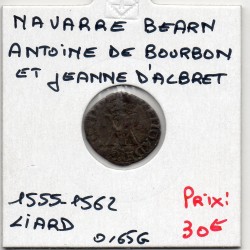 Bearn et Navarre, Antoine de Bourbon et Jeanne d'Albret (1555-1562) liard