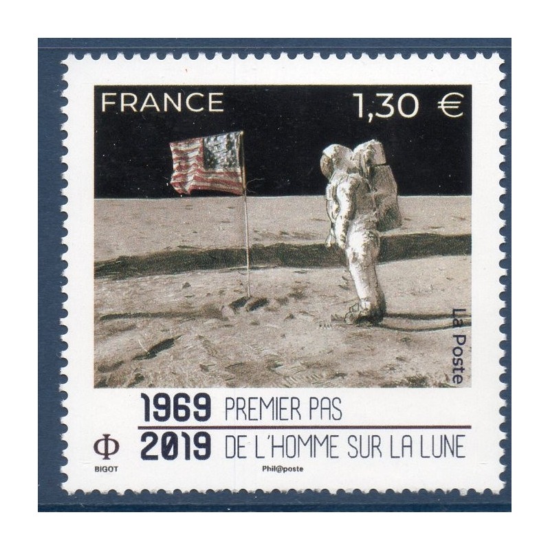 Timbre France Yvert No 5340  Homme sur la lune, Buzz Aldrin luxe **