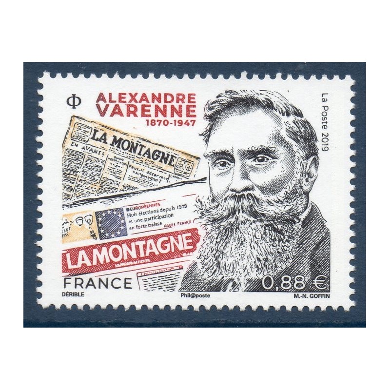 Timbre France Yvert No 5348 Alexandre Varenne, fondateur de la Montagne luxe **