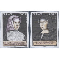 Timbre France Yvert No 5357 à 5358 Marguerite d'Autriche et Louise de Savoie luxe **
