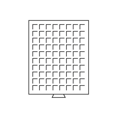Médaillier 80 compartiments carrés jusqu'à 24 mm Ø